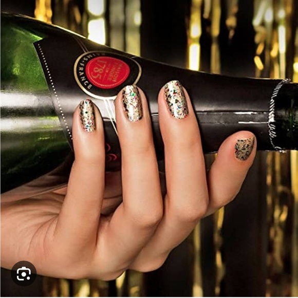 *Retired* Color Street: Glitzburgh | Gold Metallic Glitter Multicolor Sparkle - Picture 2 of 11